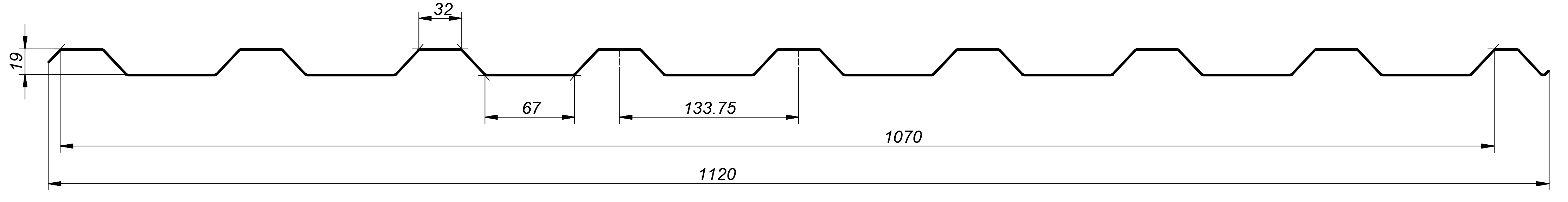 Trapecinis profilis T-20 plius